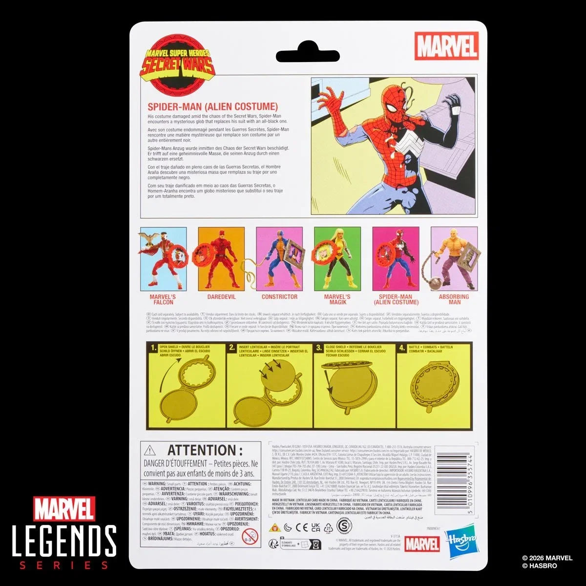 Secret Wars Marvel Legends Series Spider-Man (Alien Costume) 6-Inch Action Figure