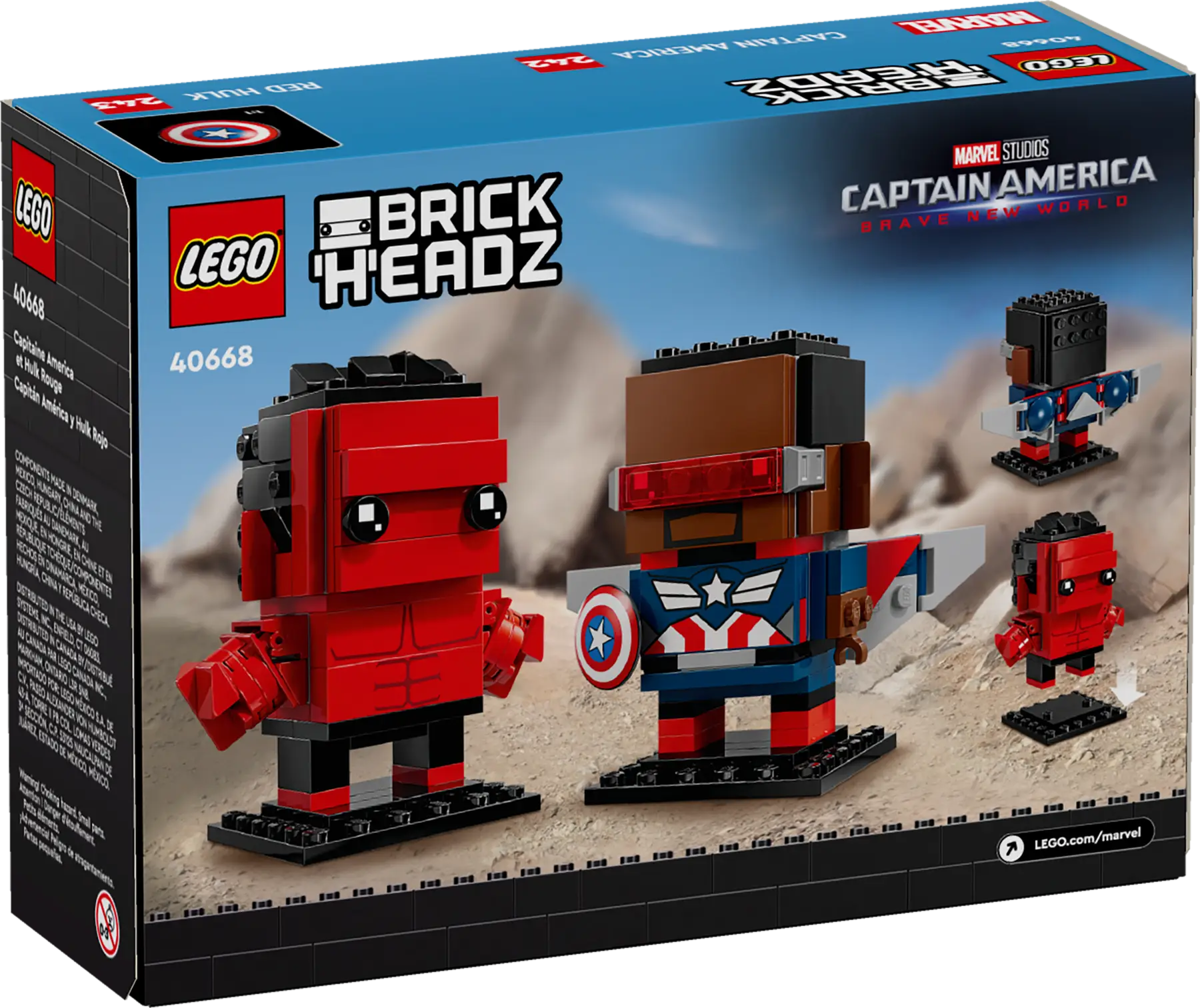 LEGO BrickHeadz: Marvel 40668 Captain America & Red Hulk
