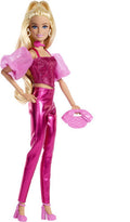 Barbie Deluxe Style with Blonde Hair in Pink Metallic Corset Outfit