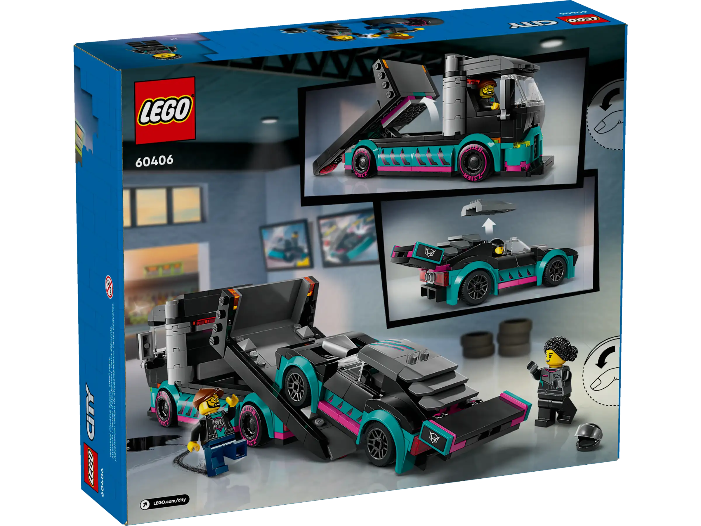 LEGO City 60406 Race Car and Car Carrier Truck