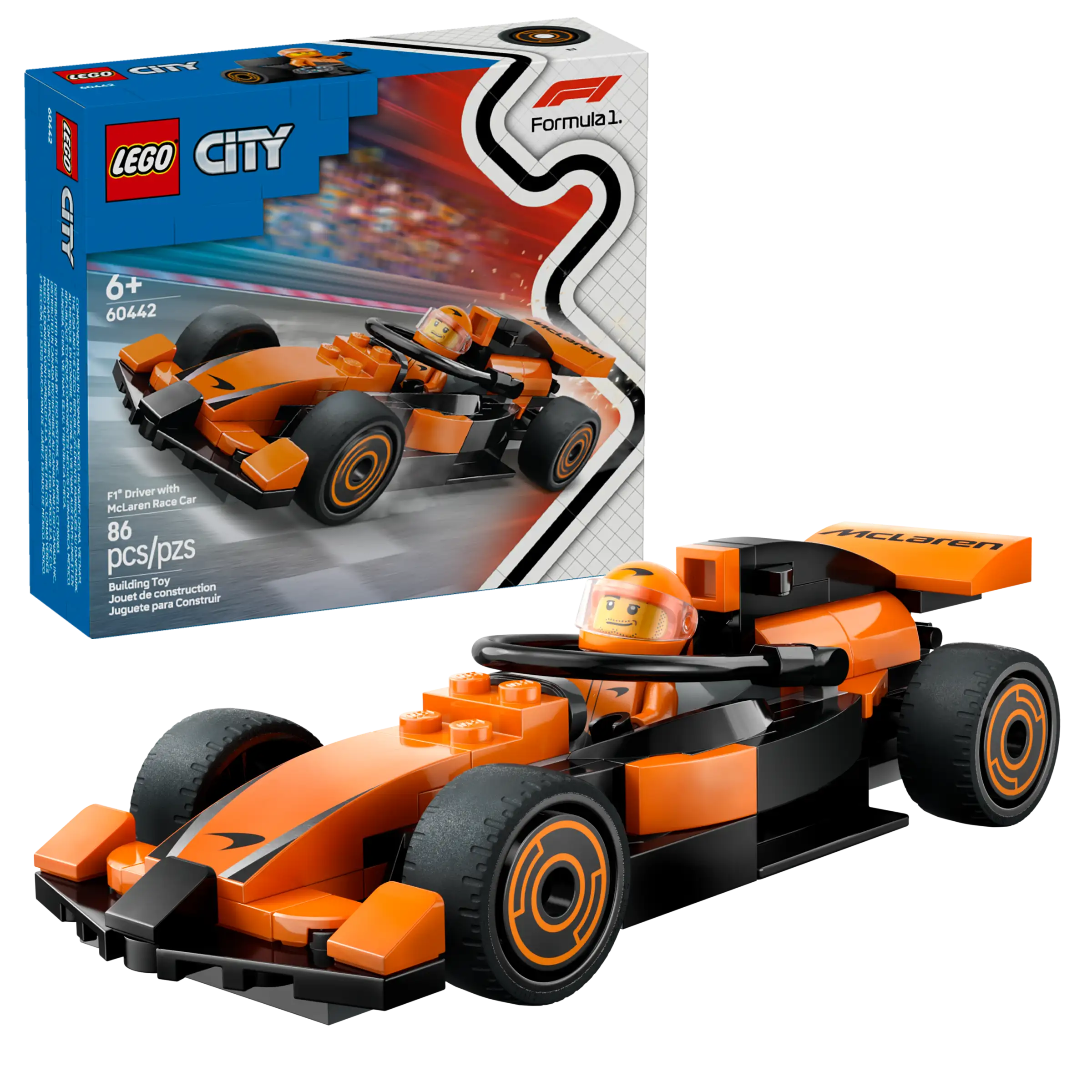 LEGO City 60442 F1 Driver with McLaren Race Car