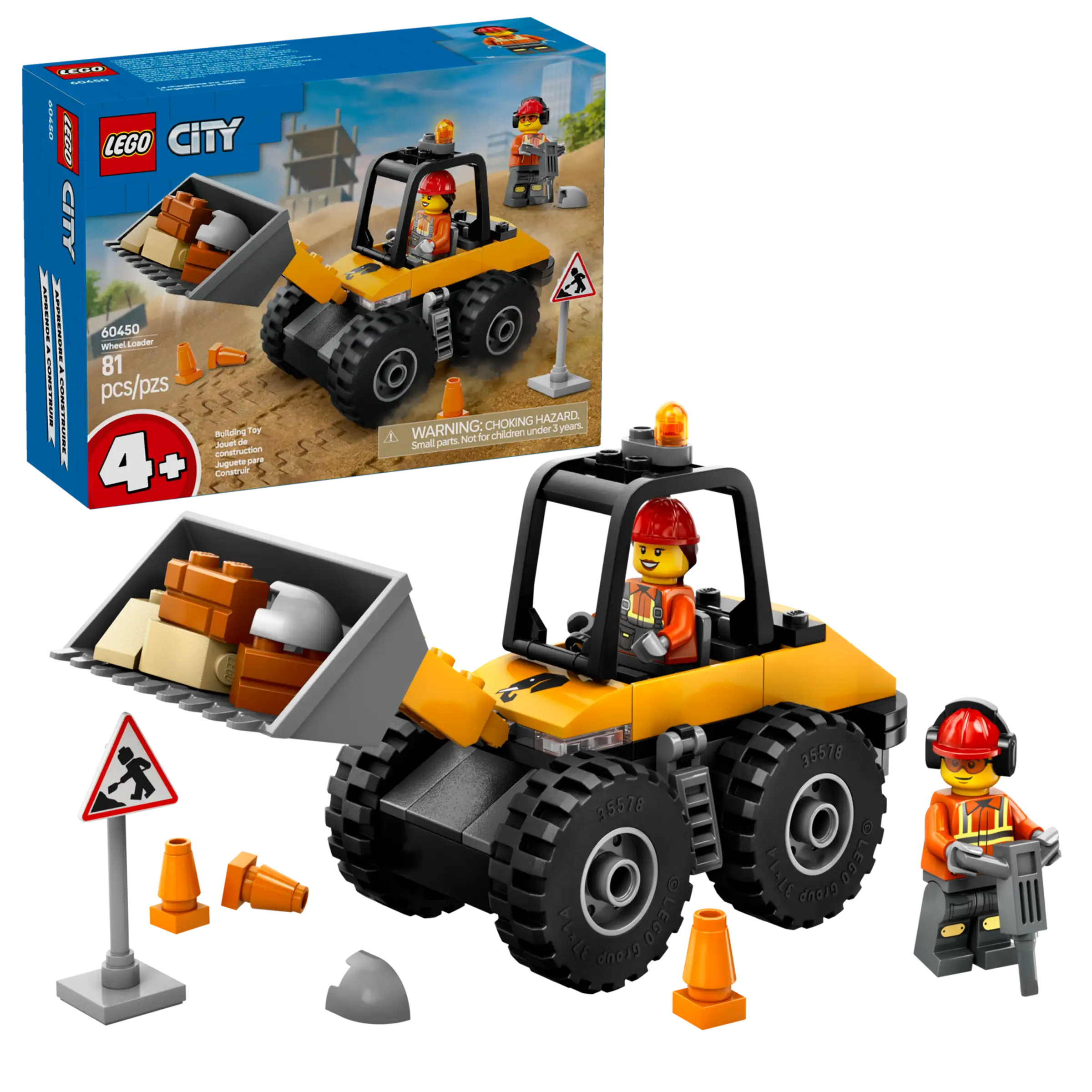 LEGO City 60450 Yellow Construction Wheel Loader