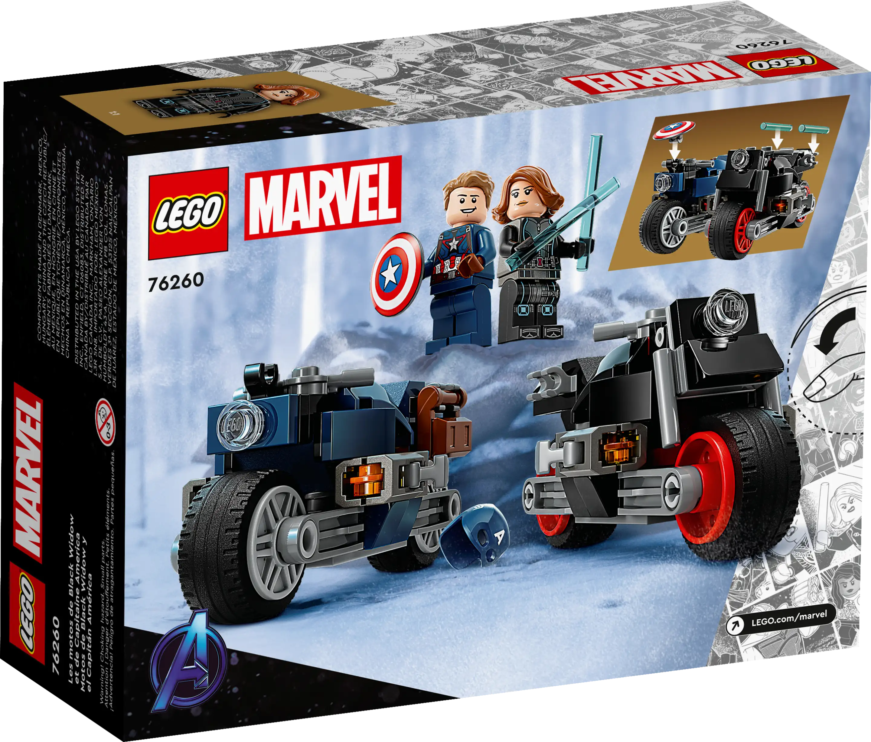 LEGO Marvel 76260 Black Widow & Captain America Motorcycles