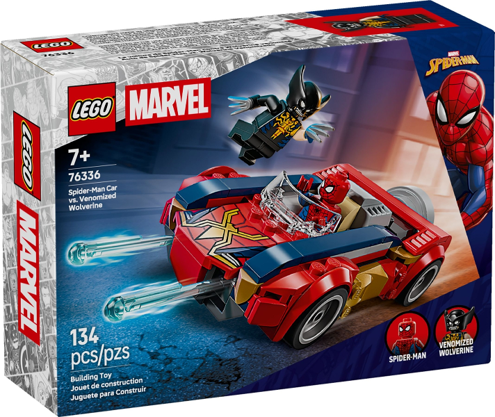 LEGO Marvel 76336 Spider-Man Car vs. Venomized Wolverine