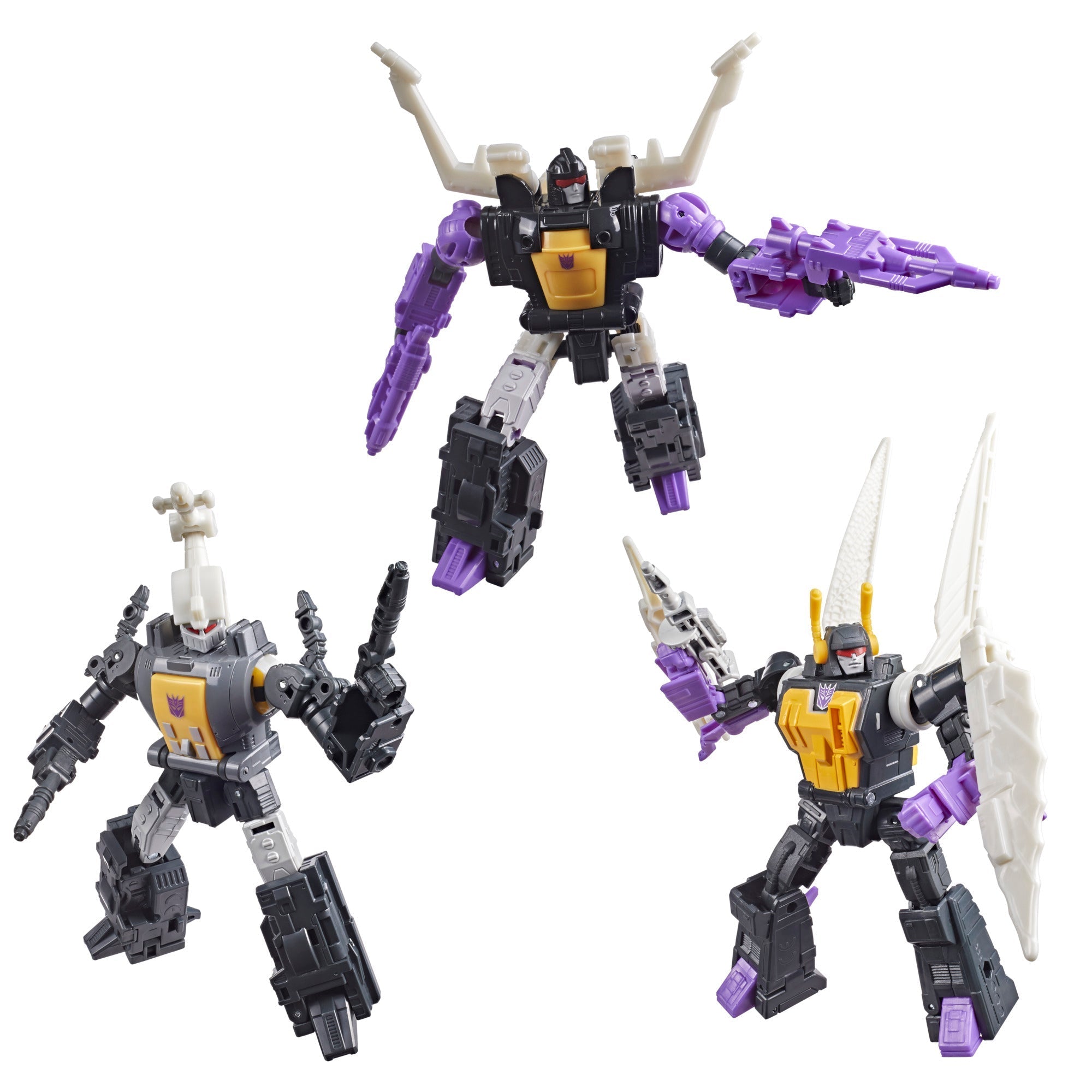 Transformers Studio Series The Transformers: The Movie MTMTE Collection Insecticon Bombshell, Insecticon Shrapnel & Insecticon Kickback