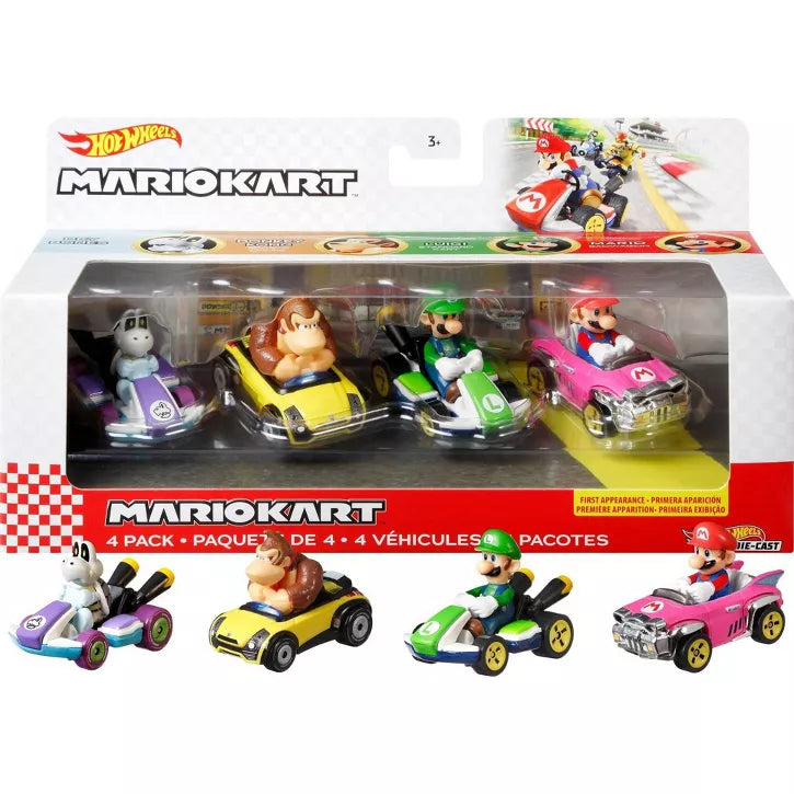 HWJDL94  Hot Wheels Mario Kart 4 Pack