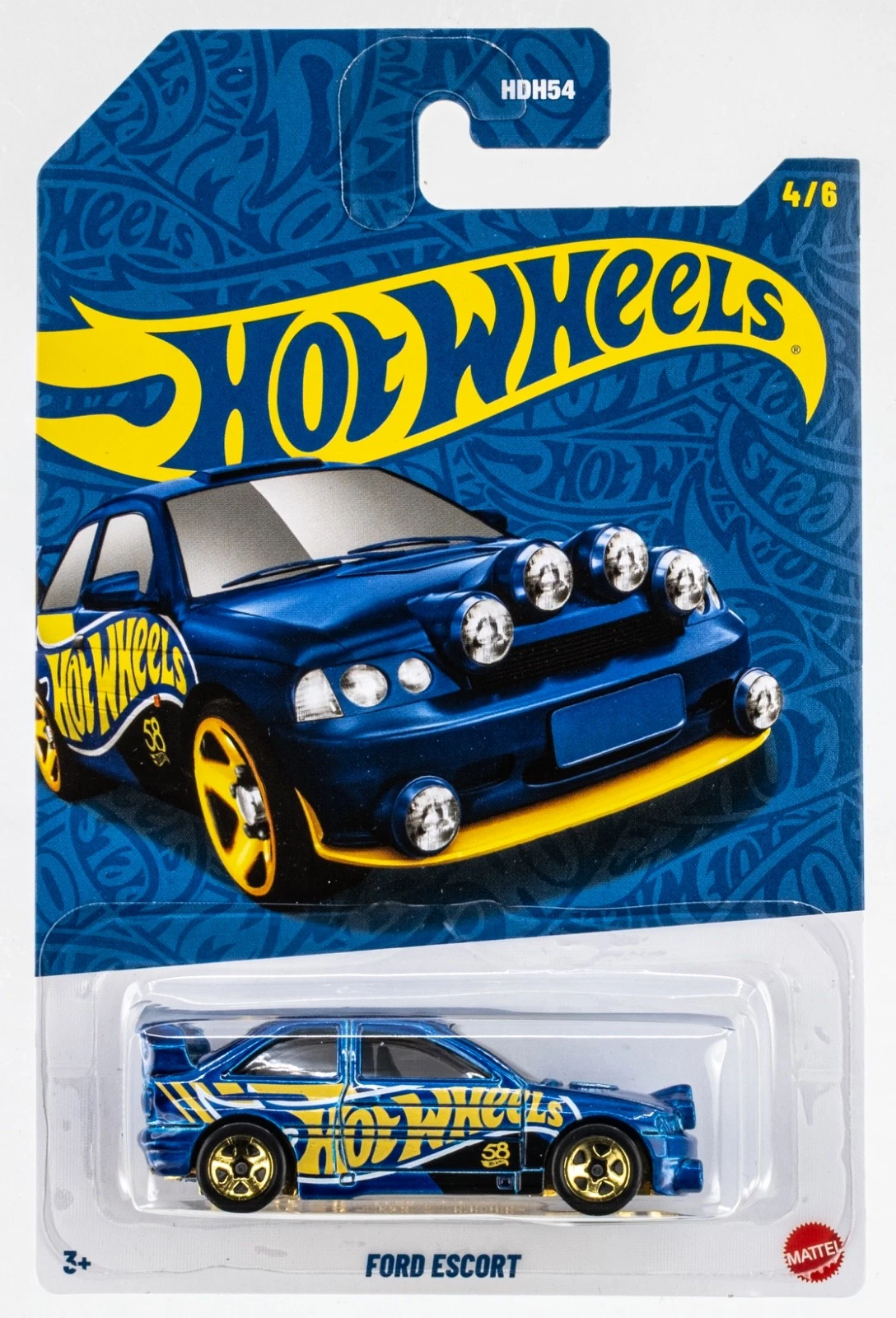HWHDH54 Hot Wheels Pearl & Chrome Ford Escort